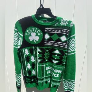 Forever Collectibles Men's Boston Celtics Patches Christmas Sweater size small